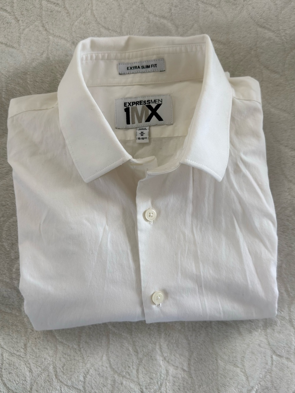 Express Men White Extra Slim Fit Dress Shirt